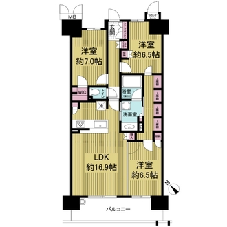 セントアイナ藤が丘の間取図