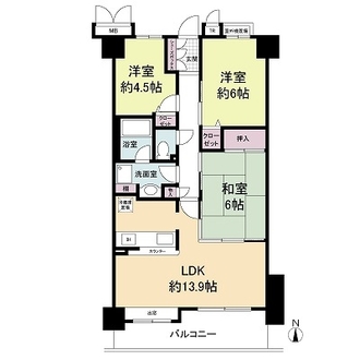 レックス・シティ枚方の間取図