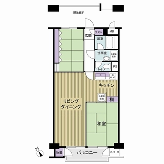 狛江ハイタウン1号棟の間取図