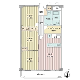 オリーブハイツ姫島の間取図