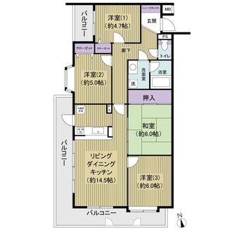 ロマネスク長住西の間取図