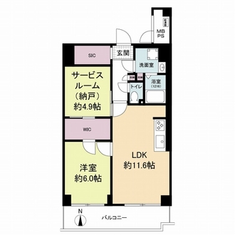 コープ野村京都四条の間取図