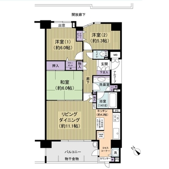 フラージュ常盤平さくら通りの間取図