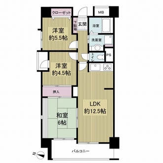 本山センチュリーマンションの間取図