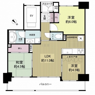 ワコーレ須磨鷹取パラディウムの間取図