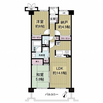 セザール枚方公園の間取図