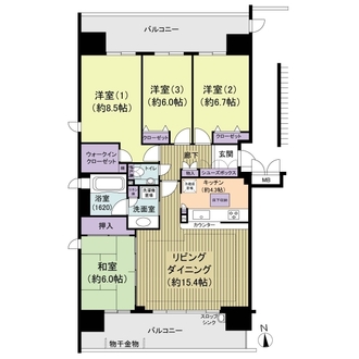 ルネ・アクシアムの間取図