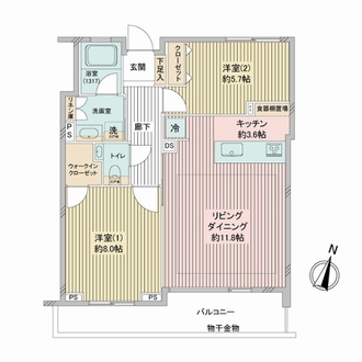 バースシティ池上の間取図