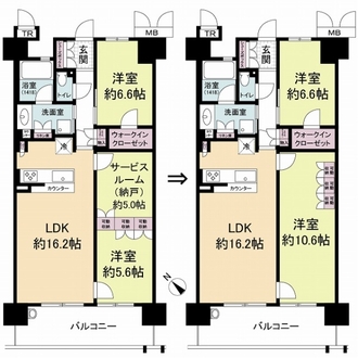 セントアイナ藤が丘の間取図