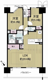 クレアクオーレ関目高殿の間取図