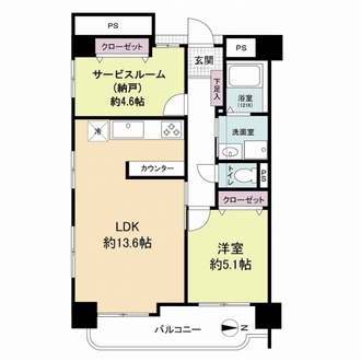 クラウンハイム塚本の間取図