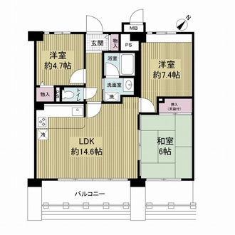 サングレール阿波座の間取図