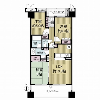 メゾンドール布施の間取図