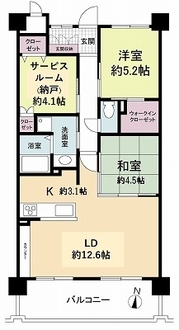 ルイシャトレ塚本駅前の間取図