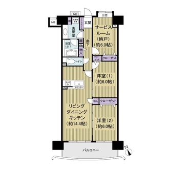 クレストフォルム新横浜の間取図