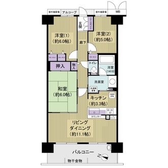 ファインデイズ北花田の間取図