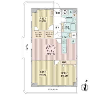 ソフトタウン根岸弐番館の間取図