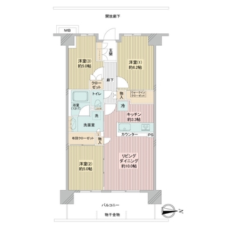 マークウィング川崎の間取図