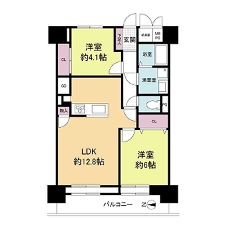 今福スカイハイツの間取図