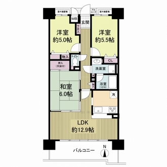 藤和シティホームズ円町の間取図