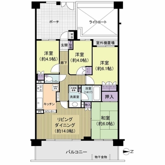 ナイスビューリヨン横濱鶴見の間取図