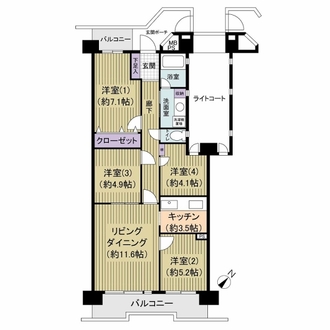 エル・シティ新浦安四番館の間取図