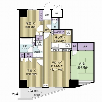 グレイスガーデン多摩川の間取図