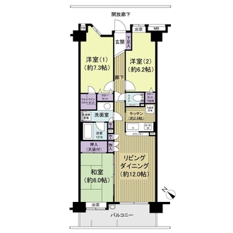 フォルスコート川崎グランテールの間取図