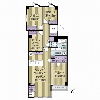 コープ西船橋２号棟の間取図
