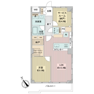 朝日第二目白台マンションの間取図