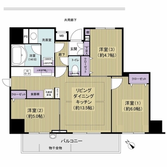 ヴァルセーナ新小岩の間取図