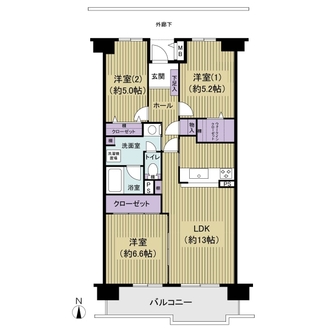 ベル・パークシティ画地ＩＩＤ棟の間取図