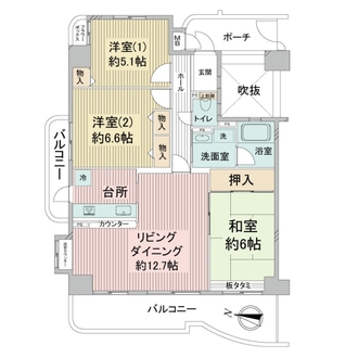 マイシティ武庫川レックスマンションＢ棟の間取図