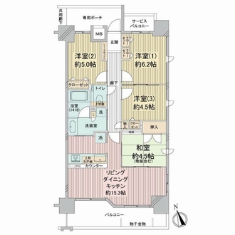 ディモア尼崎ミライズの間取図