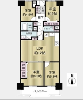シティコーポ鳩岡A棟の間取図