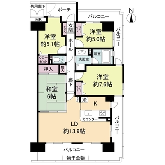 アクシーズ一宮１番館の間取図
