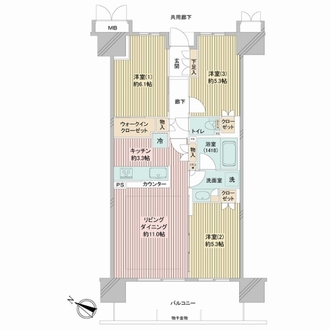 レジデントプレイス西葛西の間取図