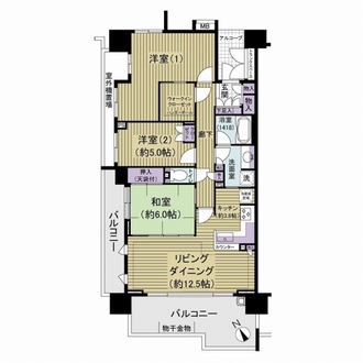 東京テラスD棟の間取図