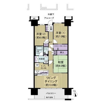 ユトリシア壱番街の間取図
