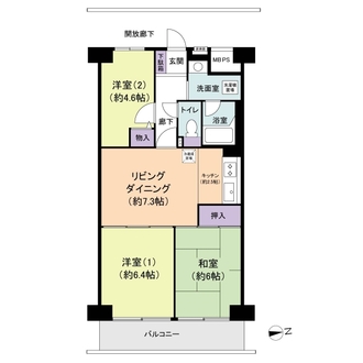 東陽町ガーデニアＤ棟の間取図