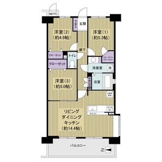ライオンズマンション堺東の間取図