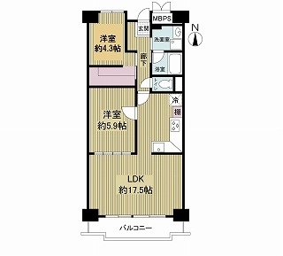 進和江坂アーバンライフの間取図