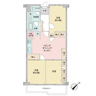 ソフトタウン根岸参番館の間取図