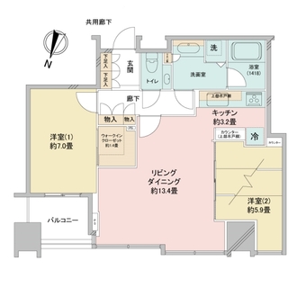 大崎ウエストシティタワーズE棟の間取図