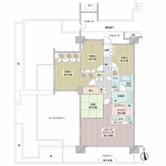 シーズンプレイスC棟の間取図