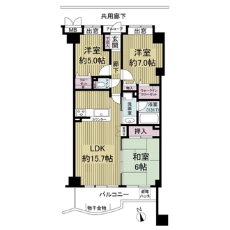 アレージュ千里青葉丘の間取図