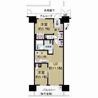 大阪ベイレジデンスの間取図