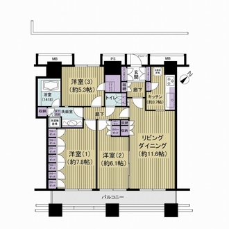 エアレジデンス新浦安の間取図