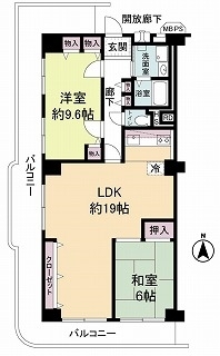 日商岩井香里ケ丘マンションの間取図