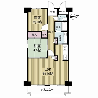 エクセラート高井田の間取図
